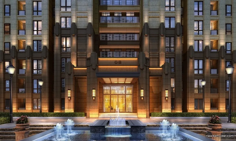 3D Models of Commercial Building - Exterior 3D Scenes - 355