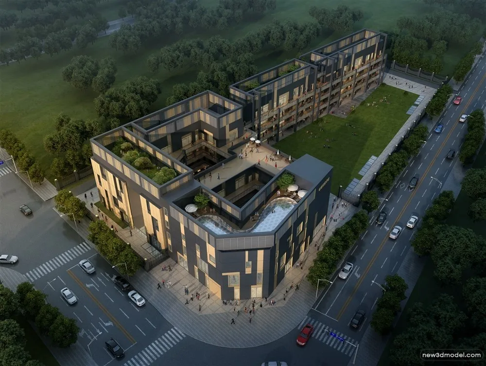 3D Models of Commercial Building - Exterior 3D Scenes - 359