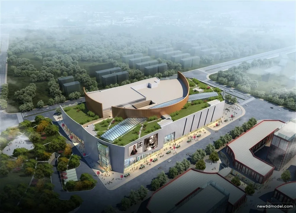 3D Models of Commercial Building - Exterior 3D Scenes - 363