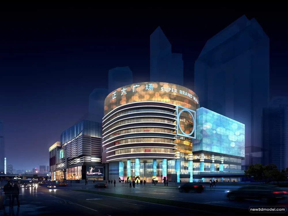 3D Models of Commercial Building - Exterior 3D Scenes - 364