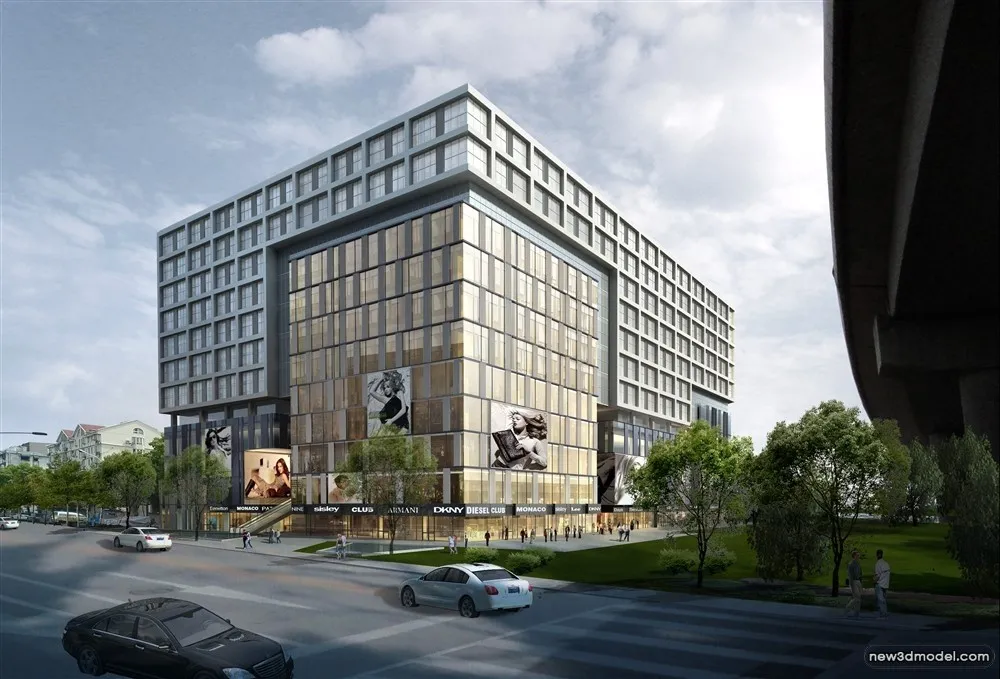 3D Models of Commercial Building - Exterior 3D Scenes - 368