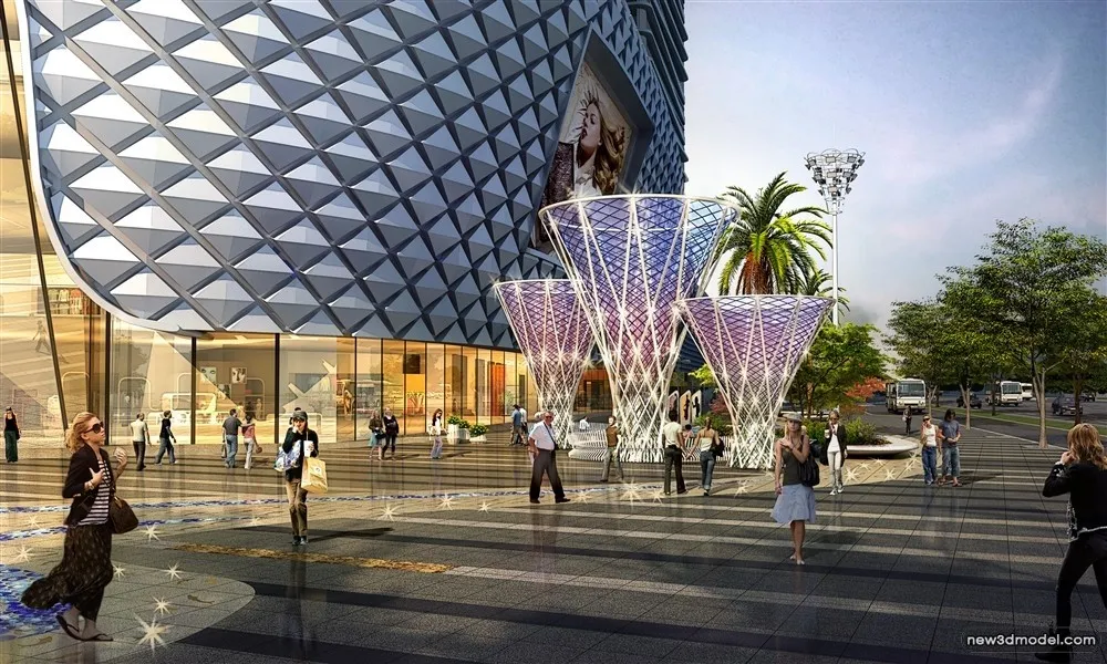 3D Models of Commercial Building - Exterior 3D Scenes - 370