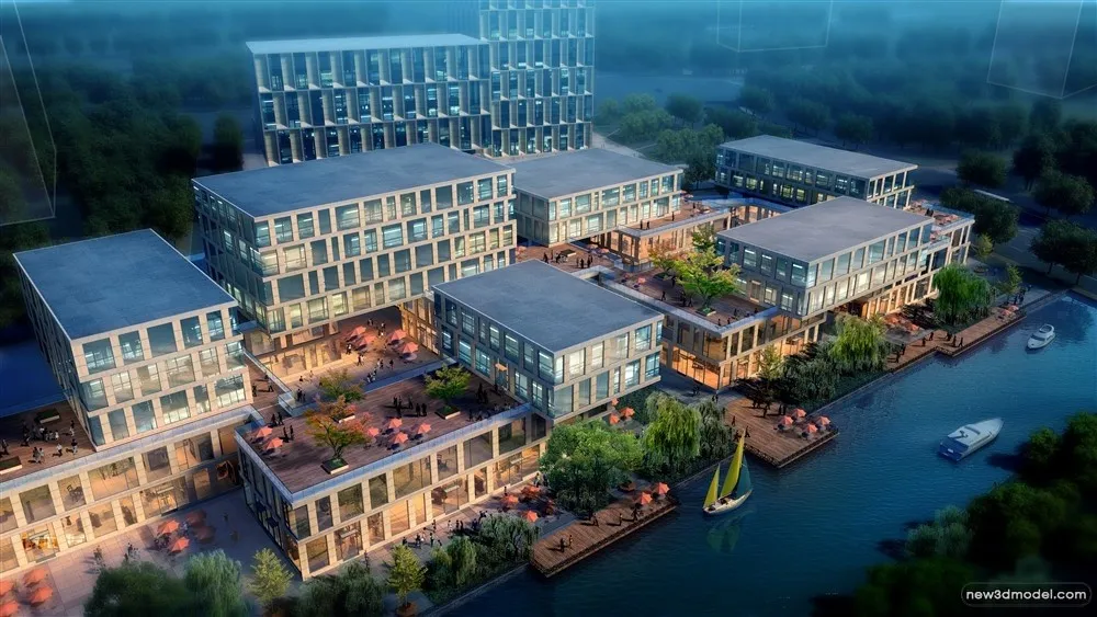 3D Models of Commercial Building - Exterior 3D Scenes - 377