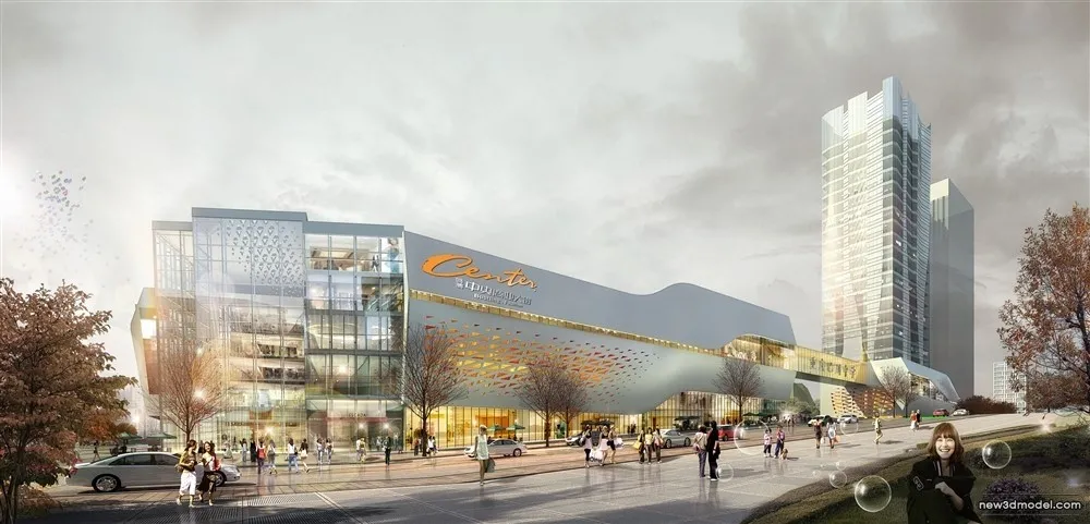 3D Models of Commercial Building - Exterior 3D Scenes - 384