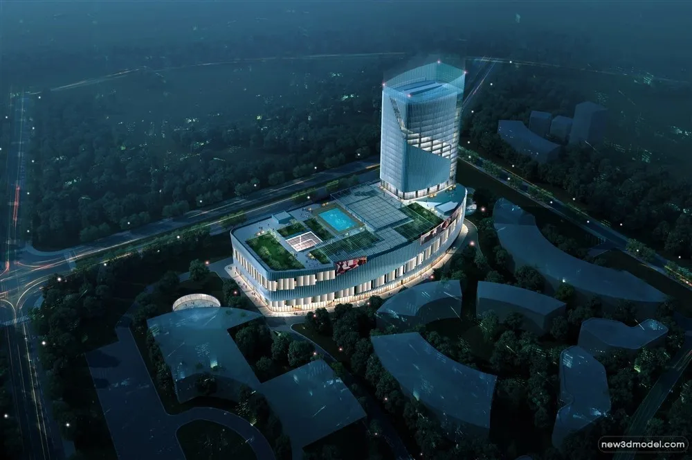 3D Models of Commercial Building - Exterior 3D Scenes - 385