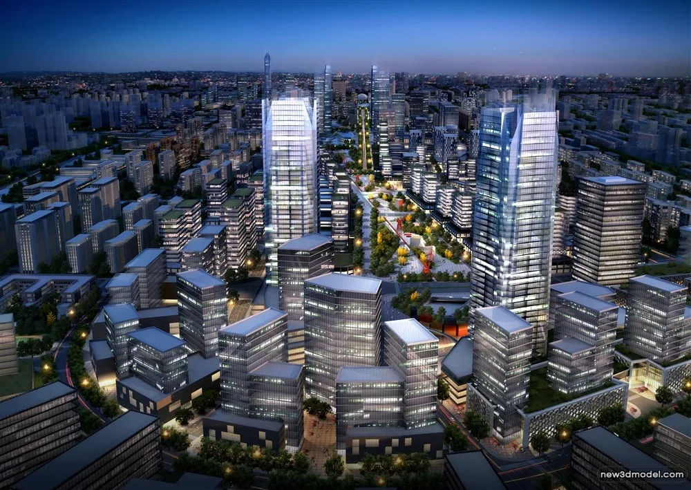 3D Models of Commercial Building - Exterior 3D Scenes - 386