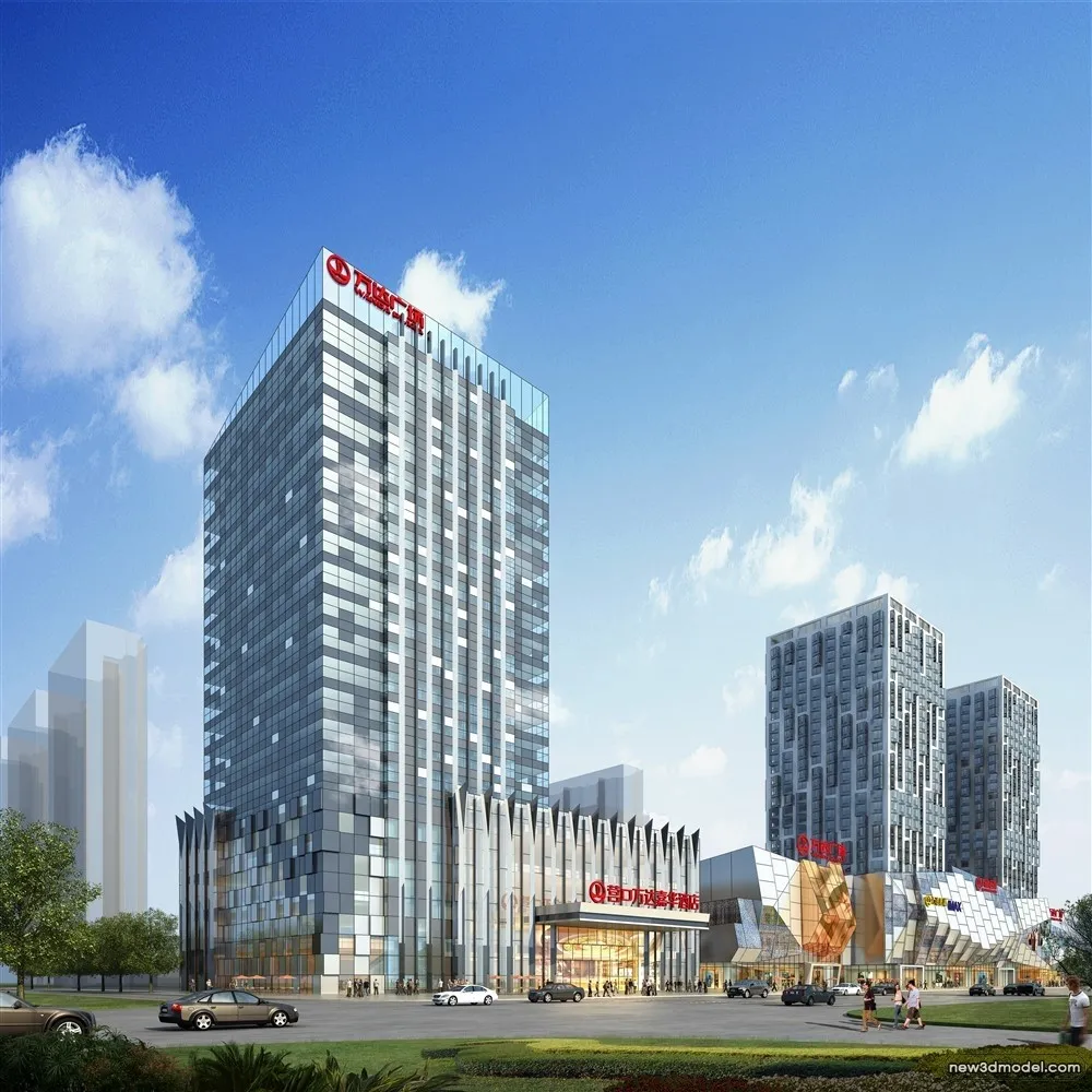 3D Models of Commercial Building - Exterior 3D Scenes - 389