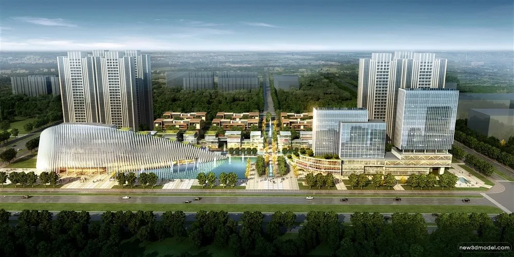 3D Models of Commercial Building - Exterior 3D Scenes - 390