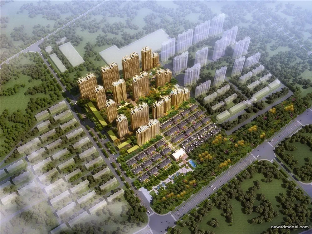 3D Models of Commercial Building - Exterior 3D Scenes - 393