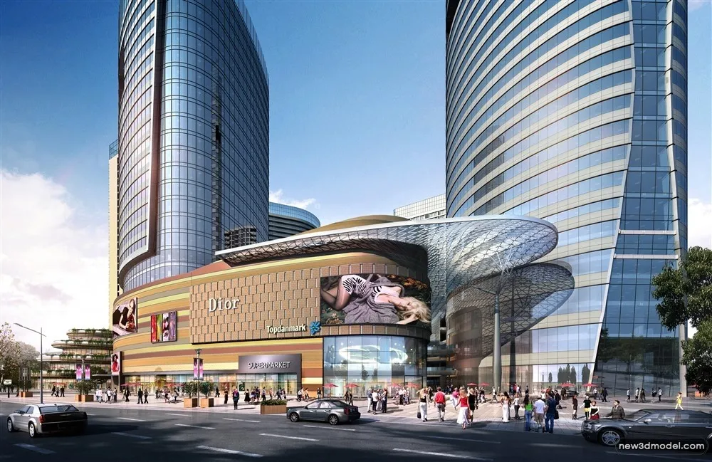 3D Models of Commercial Building - Exterior 3D Scenes - 394