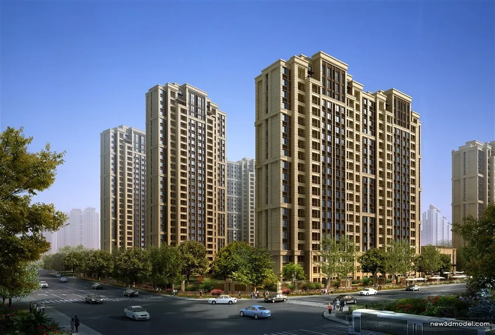 3D Models of Commercial Building - Exterior 3D Scenes - 395