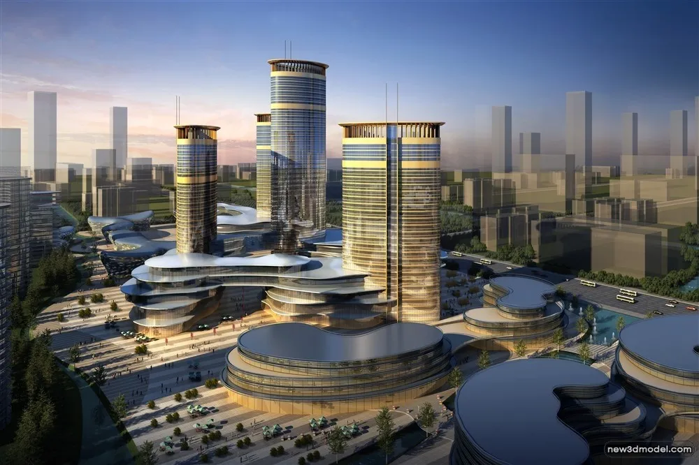 3D Models of Commercial Building - Exterior 3D Scenes - 397