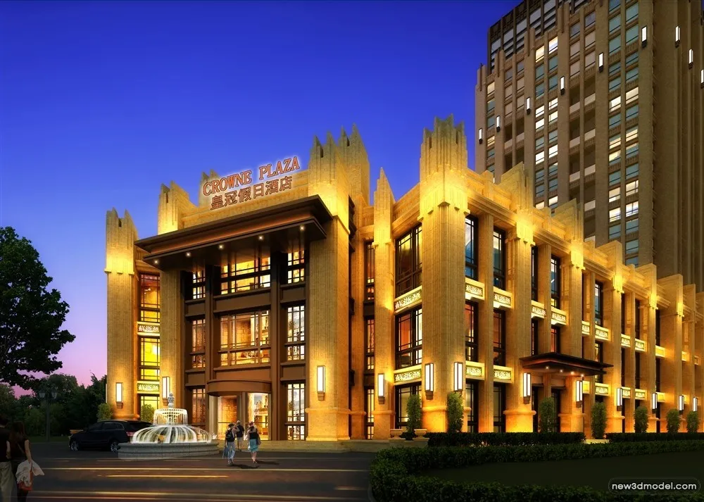 3D Models of Commercial Building - Exterior 3D Scenes - 402