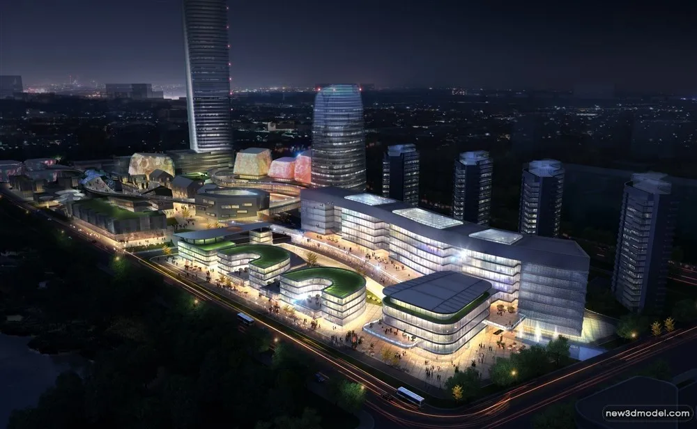 3D Models of Commercial Building - Exterior 3D Scenes - 403