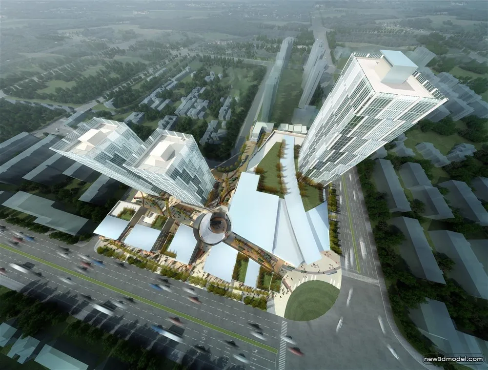 3D Models of Commercial Building - Exterior 3D Scenes - 407