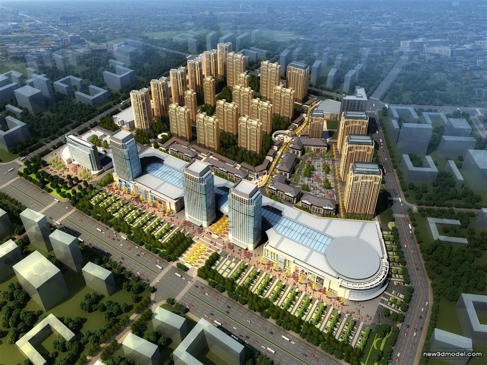 3D Models of Commercial Building - Exterior 3D Scenes - 408