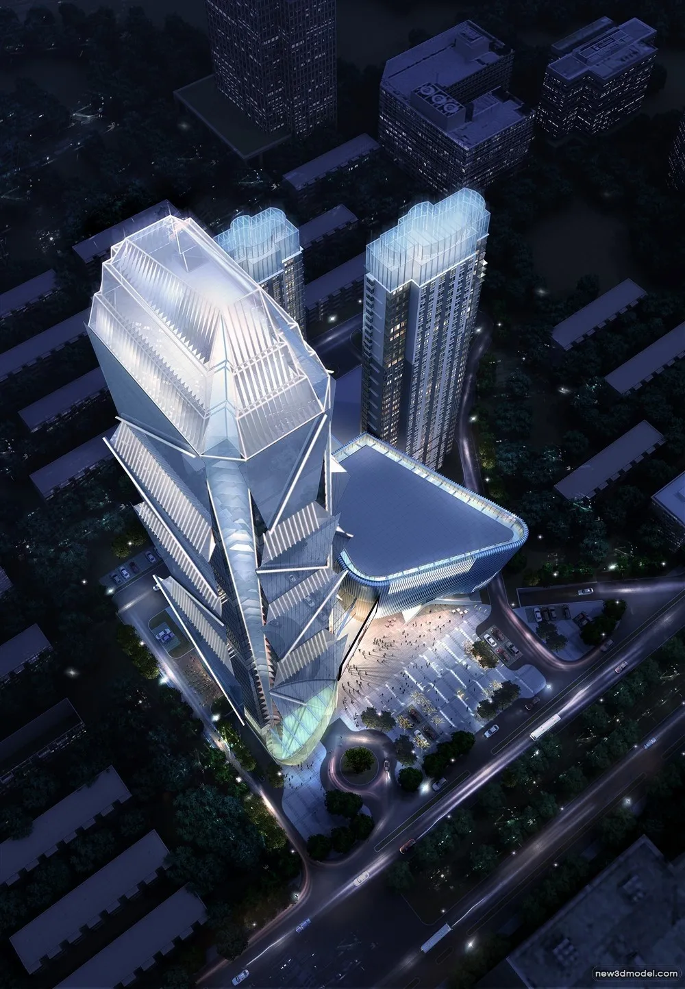 3D Models of Commercial Building - Exterior 3D Scenes - 411