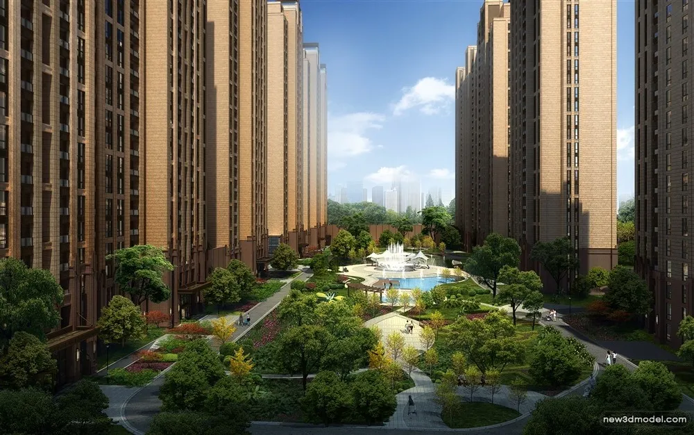 3D Models of Commercial Building - Exterior 3D Scenes - 414