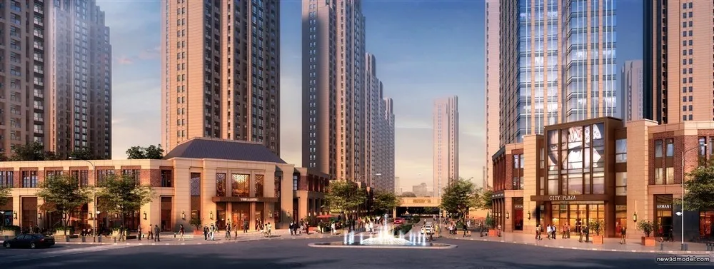 3D Models of Commercial Building - Exterior 3D Scenes - 415