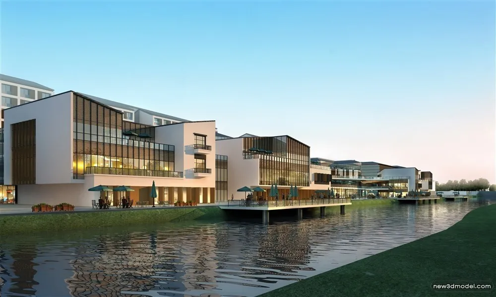 3D Models of Commercial Building - Exterior 3D Scenes - 417