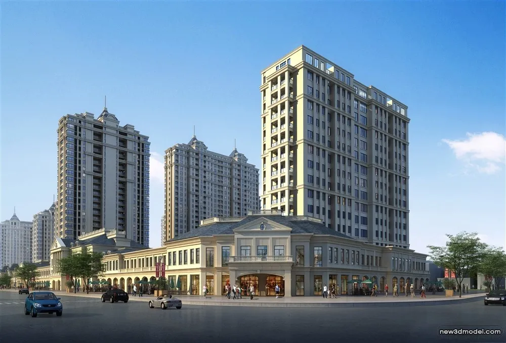 3D Models of Commercial Building - Exterior 3D Scenes - 419