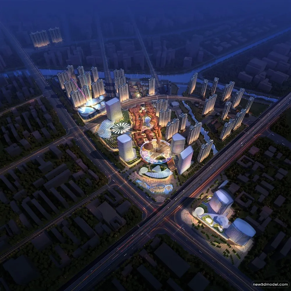 3D Models of Commercial Building - Exterior 3D Scenes - 425