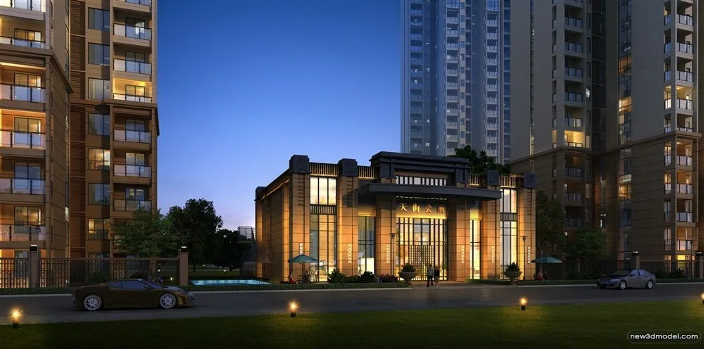 3D Models of Commercial Building - Exterior 3D Scenes - 430