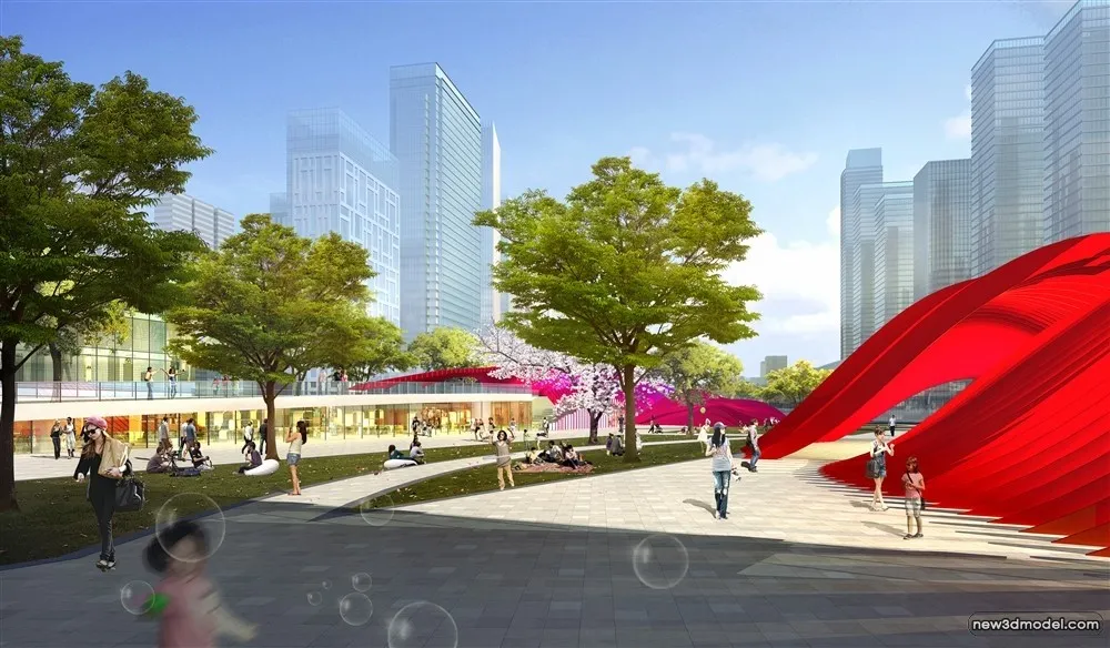 3D Models of Commercial Building - Exterior 3D Scenes - 433