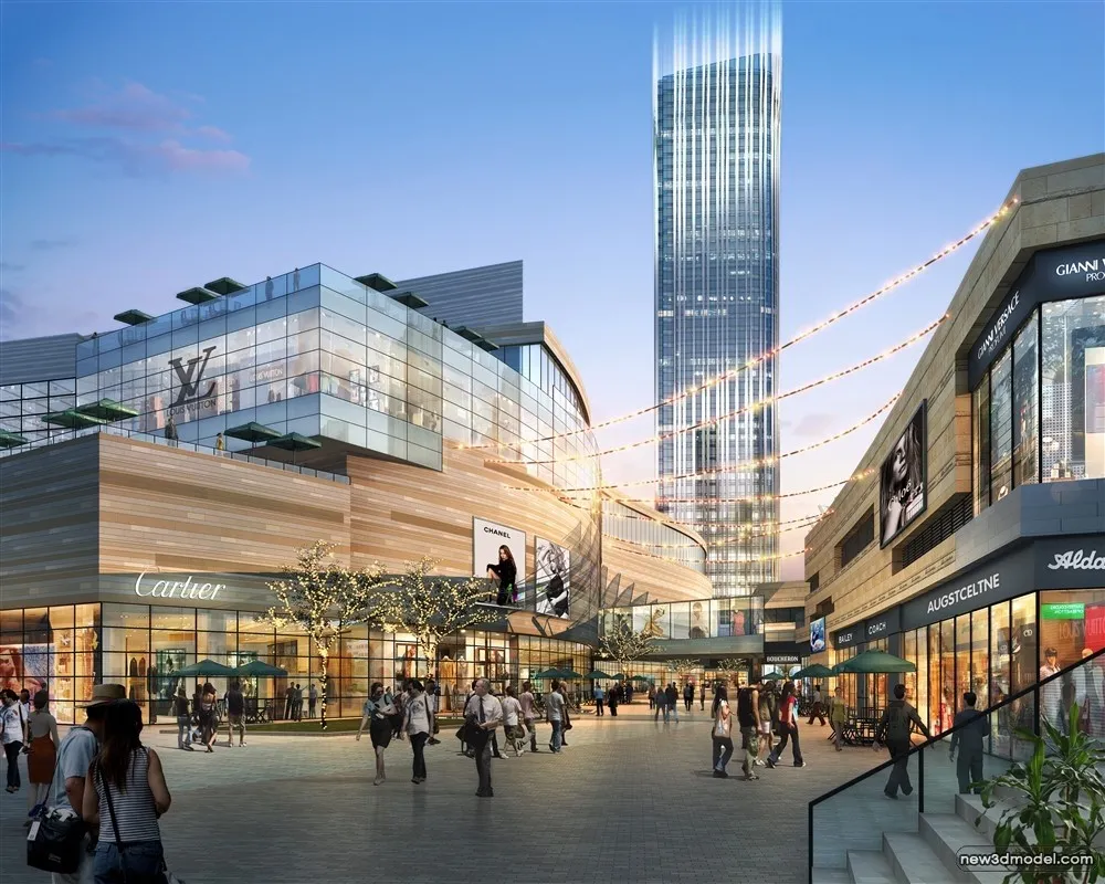 3D Models of Commercial Building - Exterior 3D Scenes - 434