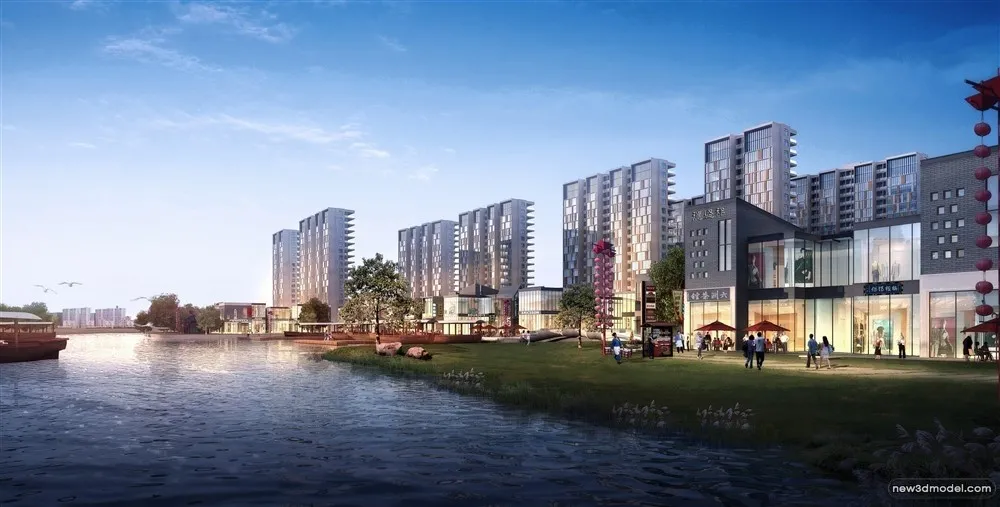 3D Models of Commercial Building - Exterior 3D Scenes - 435