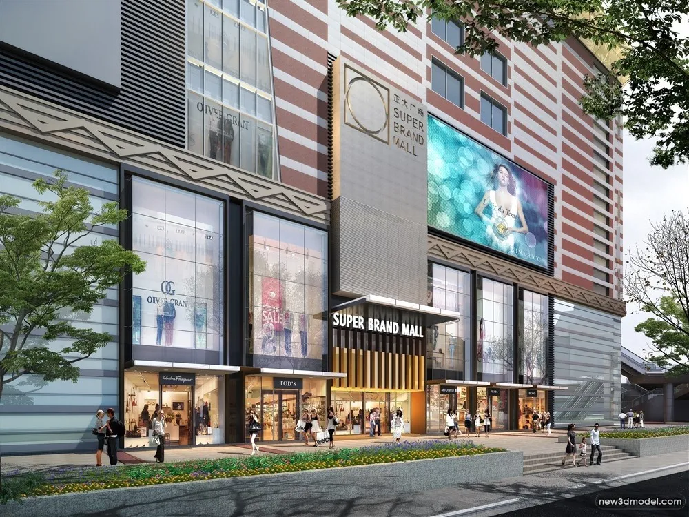 3D Models of Commercial Building - Exterior 3D Scenes - 438