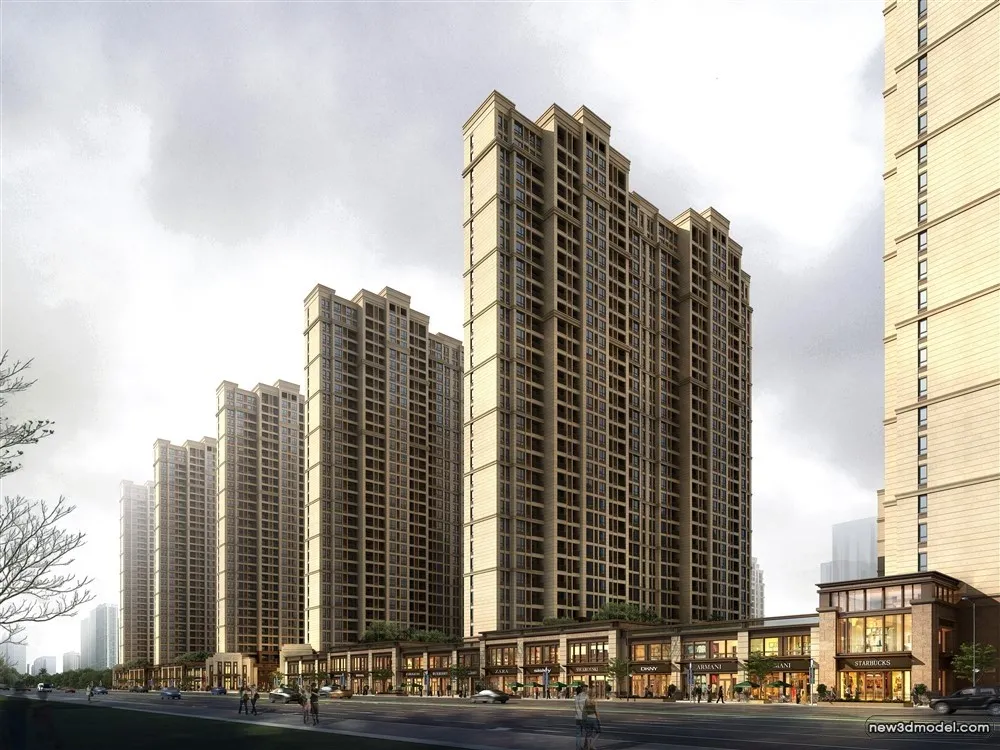 3D Models of Commercial Building - Exterior 3D Scenes - 439