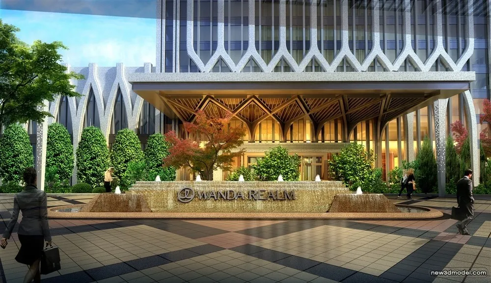 3D Models of Commercial Building - Exterior 3D Scenes - 440