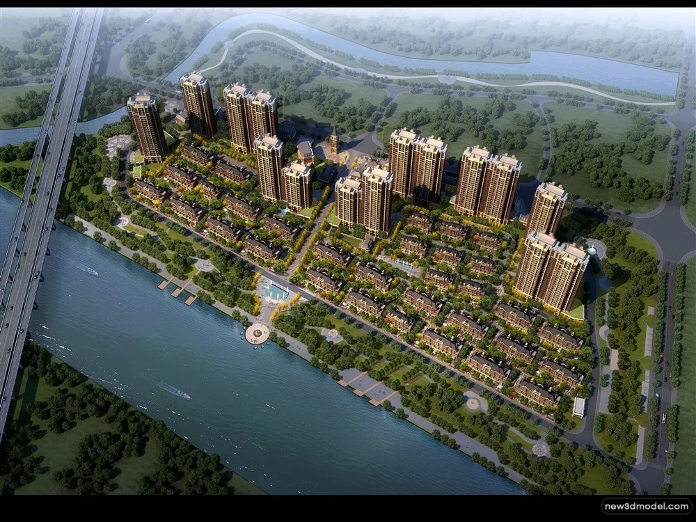 3D Models of Commercial Building - Exterior 3D Scenes - 441