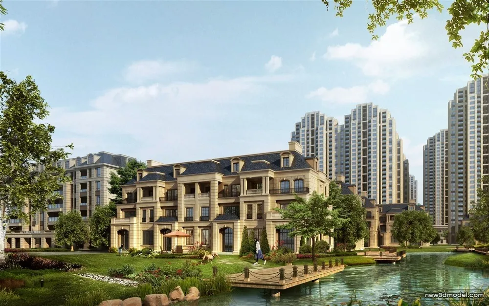 3D Models of Commercial Building - Exterior 3D Scenes - 442