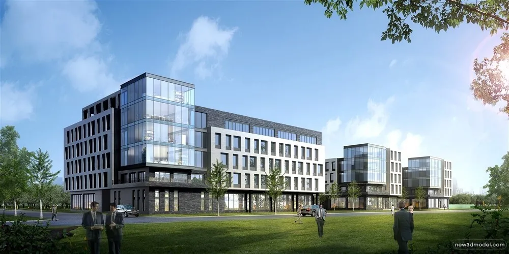 3D Models of Commercial Building - Exterior 3D Scenes - 455