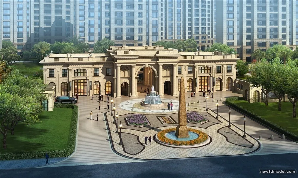 3D Models of Commercial Building - Exterior 3D Scenes - 458