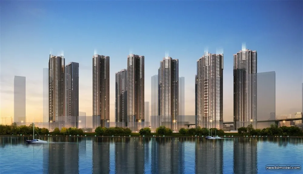 3D Models of Commercial Building - Exterior 3D Scenes - 460