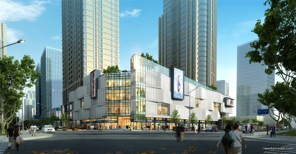 3D Models of Commercial Building - Exterior 3D Scenes - 461