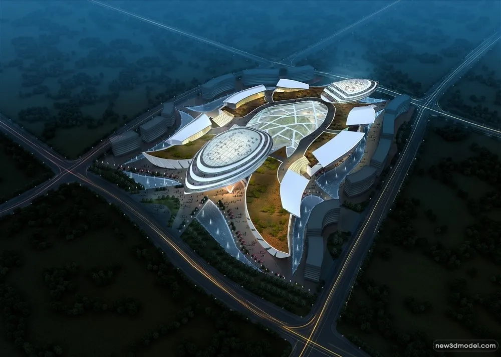 3D Models of Commercial Building - Exterior 3D Scenes - 464