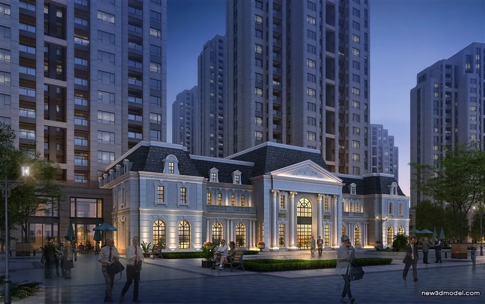 3D Models of Commercial Building - Exterior 3D Scenes - 466