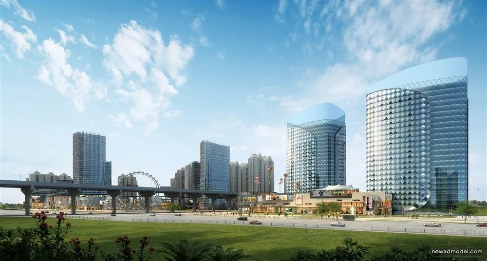 3D Models of Commercial Building - Exterior 3D Scenes - 475