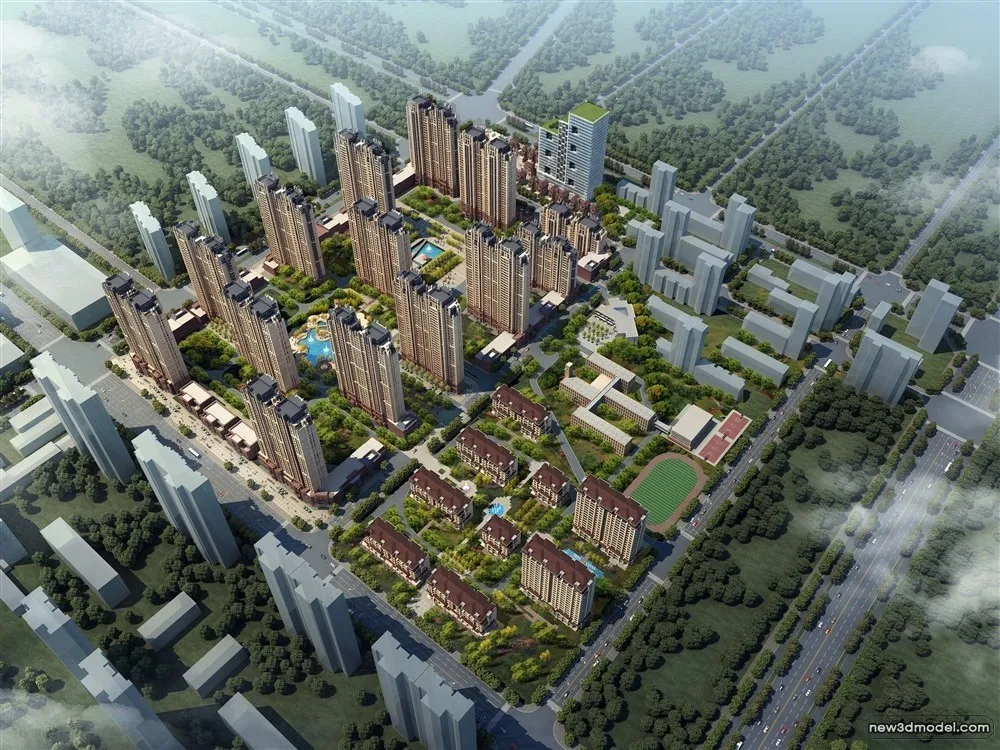 3D Models of Commercial Building - Exterior 3D Scenes - 476