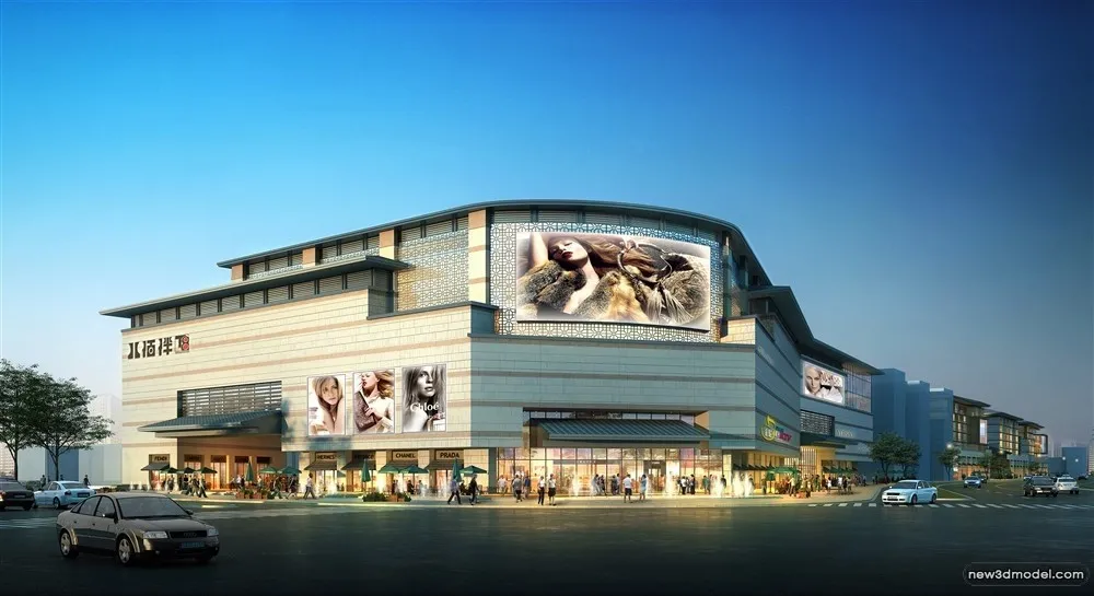 3D Models of Commercial Building - Exterior 3D Scenes - 478