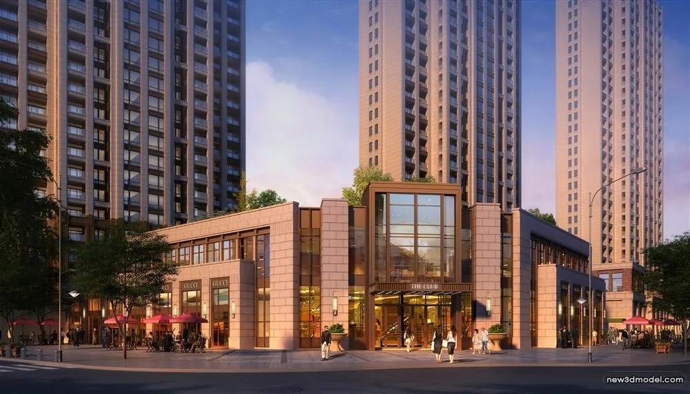 3D Models of Commercial Building - Exterior 3D Scenes - 479