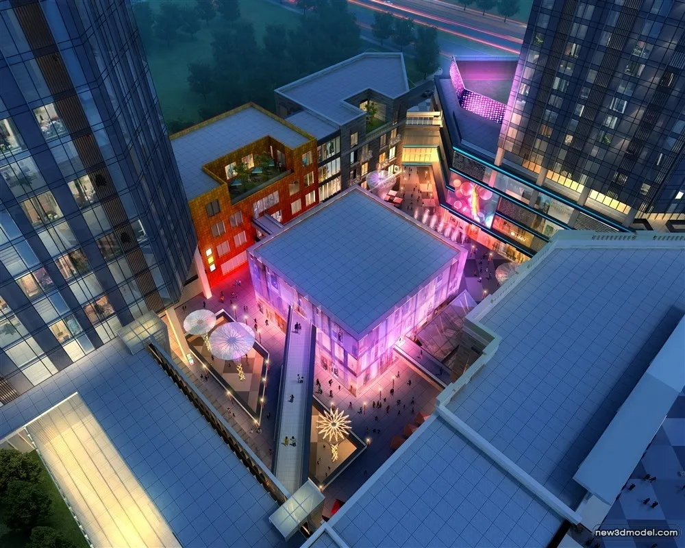 3D Models of Commercial Building - Exterior 3D Scenes - 486