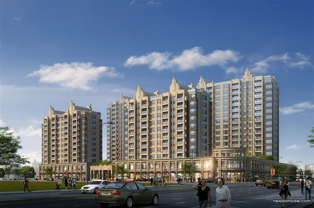 3D Models of Commercial Building - Exterior 3D Scenes - 490