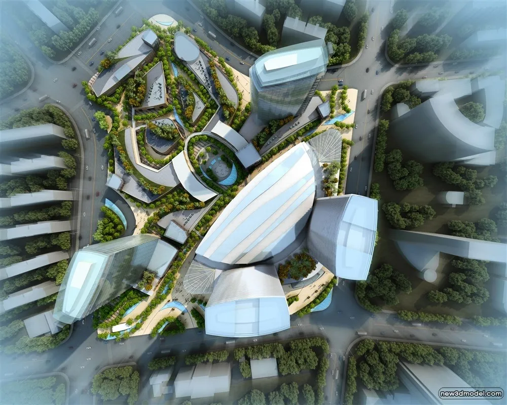 3D Models of Commercial Building - Exterior 3D Scenes - 495