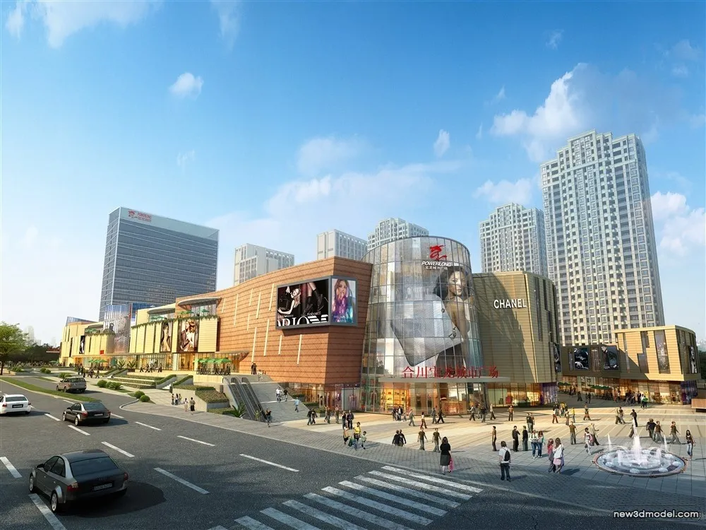 3D Models of Commercial Building - Exterior 3D Scenes - 500