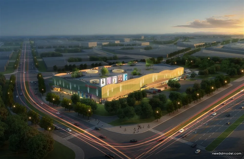 3D Models of Commercial Building - Exterior 3D Scenes - 514